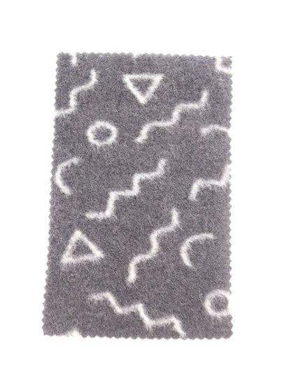 【25AW-031】幾何柄プリント両面起毛ニット　/0.5ｙあたり=～880円