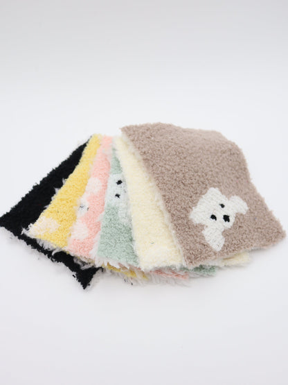 【25AW-029】リバーシブルシロクマ両面ボアニット　/0.5ｙあたり=～1395円