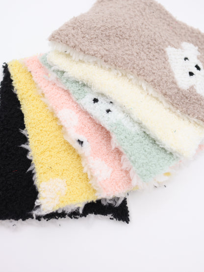 【25AW-029】リバーシブルシロクマ両面ボアニット　/0.5ｙあたり=～1395円