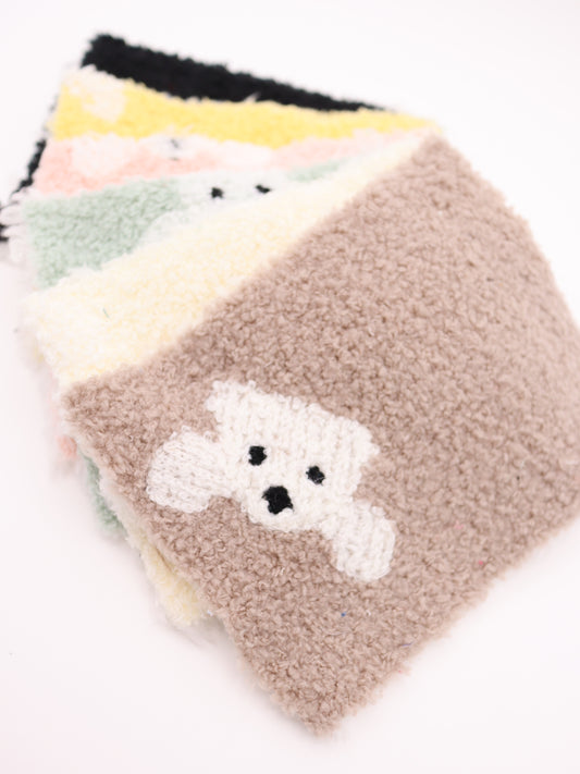 【25AW-029】リバーシブルシロクマ両面ボアニット　/0.5ｙあたり=～1395円