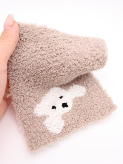 【25AW-029】リバーシブルシロクマ両面ボアニット　/0.5ｙあたり=～1395円