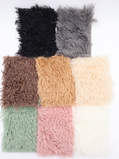 【25AW-027】ふわっふわチベットラム風シャギーニット　/0.5ｙあたり=～1180円