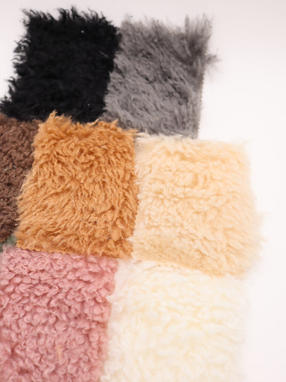 【25AW-027】ふわっふわチベットラム風シャギーニット　/0.5ｙあたり=～1180円