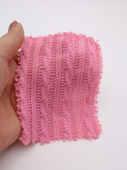 カラバリ豊富！ミドルゲージケーブル編みニットソー｜【生地幅】約142センチ 【混率】アクリル100%｜ドッグウエア・KIDSウエア・トップス・雑貨向き｜26AW-012