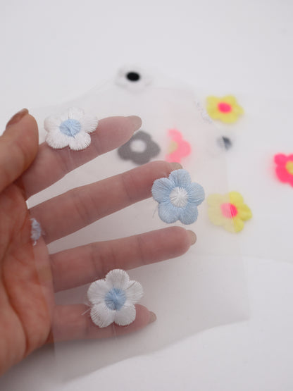 レトロフラワー刺繍オーガンジー｜【生地幅】約127センチ 【混率】ポリエステル100％｜ドッグウエア・KIDSウエア・雑貨・衣装向き｜26AW-284