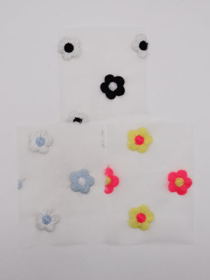レトロフラワー刺繍オーガンジー｜【生地幅】約127センチ 【混率】ポリエステル100％｜ドッグウエア・KIDSウエア・雑貨・衣装向き｜26AW-284