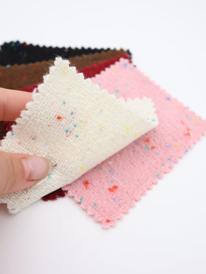 【25AW-036】ウール混カラフルつぶつぶツイード　/0.5ｙあたり=～1160円