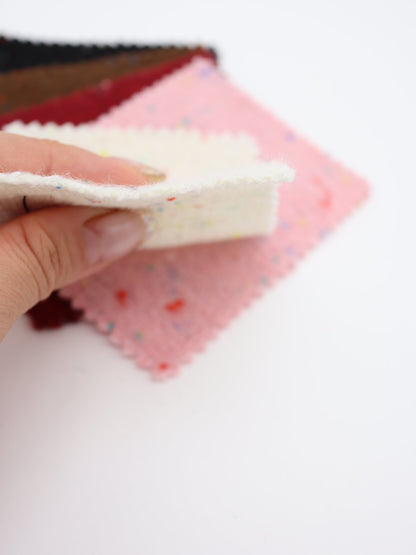 【25AW-036】ウール混カラフルつぶつぶツイード　/0.5ｙあたり=～1160円