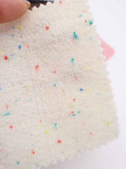 【25AW-036】ウール混カラフルつぶつぶツイード　/0.5ｙあたり=～1160円