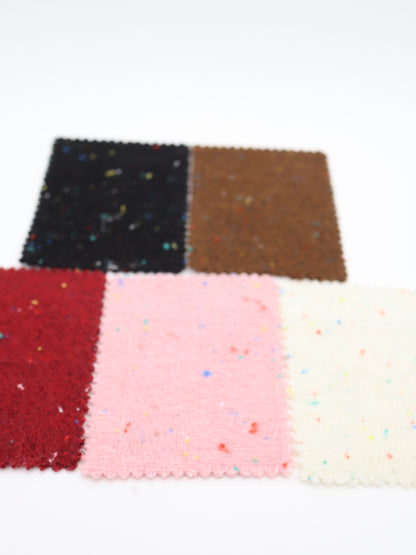 【25AW-036】ウール混カラフルつぶつぶツイード　/0.5ｙあたり=～1160円