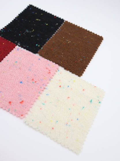 【25AW-036】ウール混カラフルつぶつぶツイード　/0.5ｙあたり=～1160円